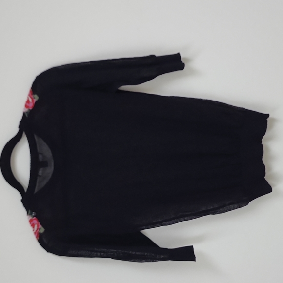 NWOT Diesel Knit Black Floral Top XS - Picture 4 of 5